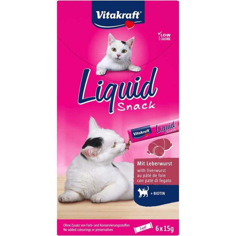 Günstig Vitakraft LiquidSnack Leberwurst+Biotin 6 Stk i mPreisvergleich in unserem Onlineshop auf Hundeliebe-shop.de kaufen.