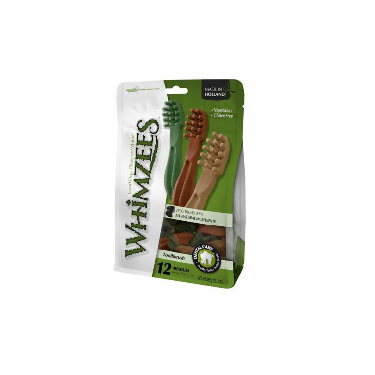 Günstig Whimzees Snack Toothbrush/Zahnbürste 360g M 12x30g i mPreisvergleich in unserem Onlineshop auf Hundeliebe-shop.de kaufen.