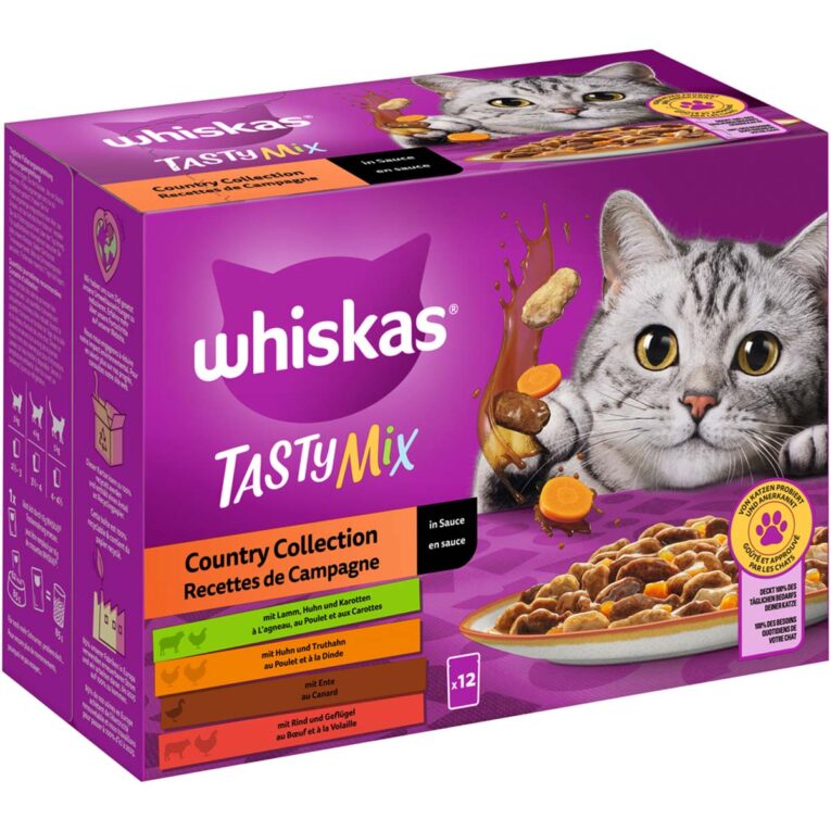 Günstig Whiskas Tasty Mix Multipack Country Collection in Sauce 12x85g i mPreisvergleich in unserem Onlineshop auf Hundeliebe-shop.de kaufen.