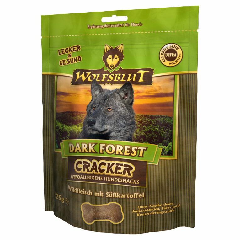 Günstig Wolfsblut Cracker Dark Forest Wild 3x225g i mPreisvergleich in unserem Onlineshop auf Hundeliebe-shop.de kaufen.