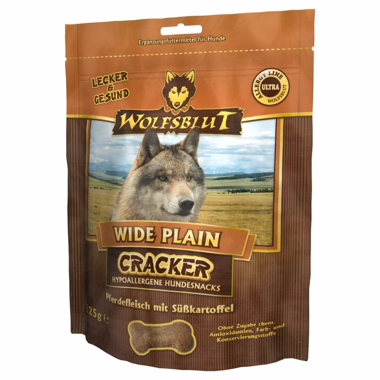 Günstig Wolfsblut Cracker Wide Plain Pferd & Süßkartoffel 3x225g i mPreisvergleich in unserem Onlineshop auf Hundeliebe-shop.de kaufen.
