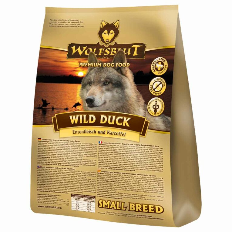 Günstig Wolfsblut Wild Duck Small Breed 2kg i mPreisvergleich in unserem Onlineshop auf Hundeliebe-shop.de kaufen.