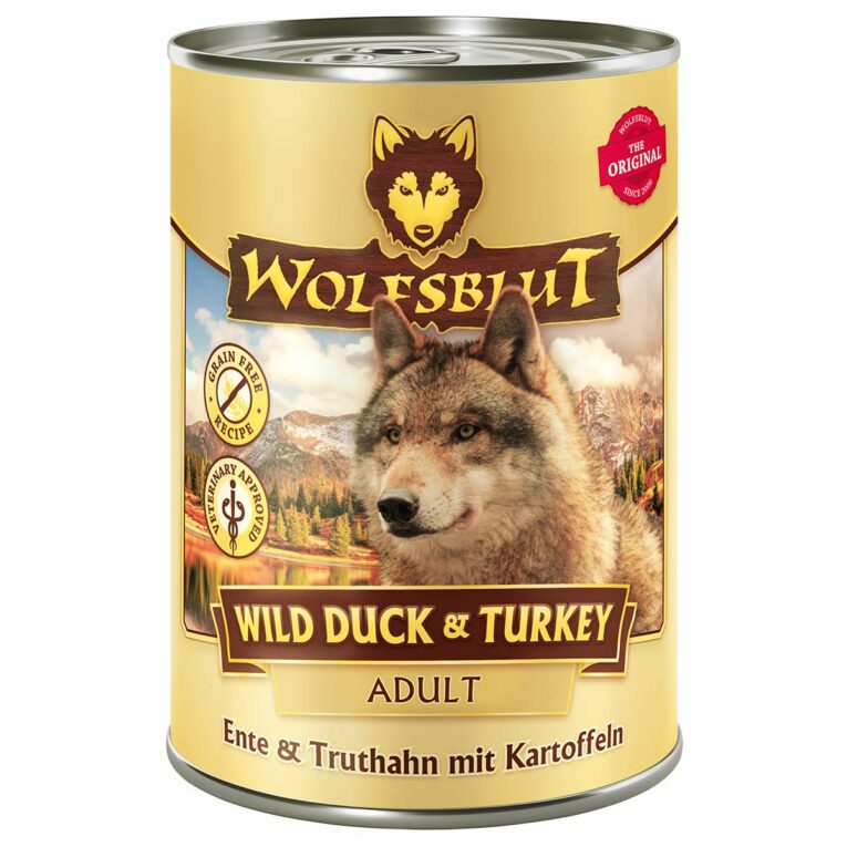 Günstig Wolfsblut Wild Duck & Turkey Adult 12x395g i mPreisvergleich in unserem Onlineshop auf Hundeliebe-shop.de kaufen.