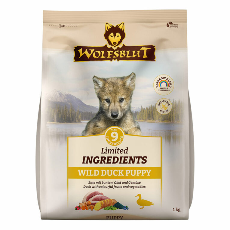 Günstig Wolfsblut Limited Ingredients Wild Duck Puppy 1kg i mPreisvergleich in unserem Onlineshop auf Hundeliebe-shop.de kaufen.