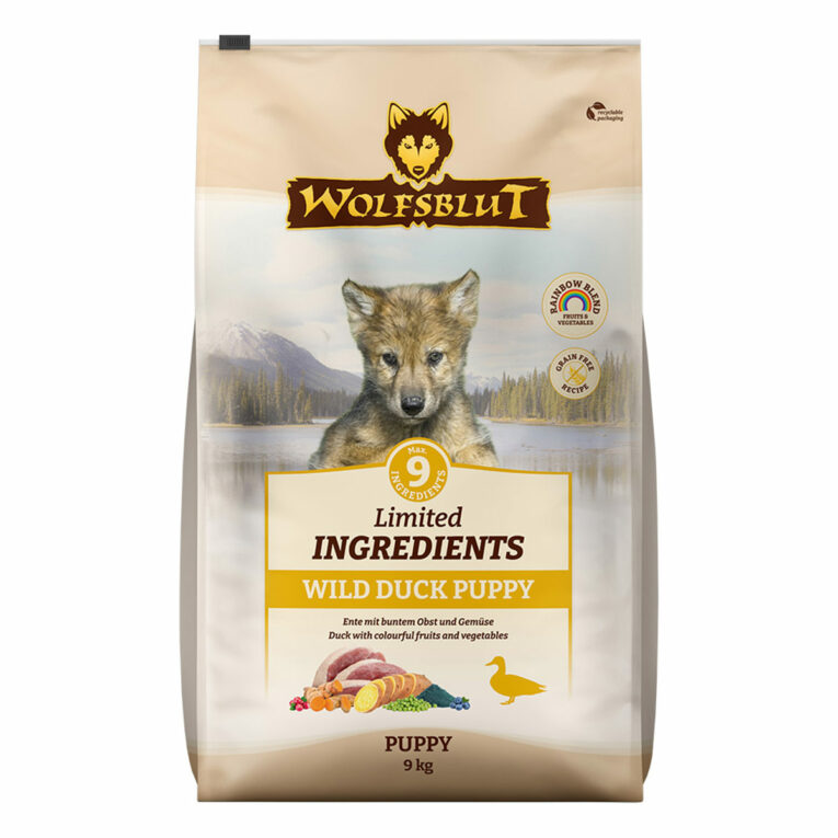 Günstig Wolfsblut Limited Ingredients Wild Duck Puppy 9kg i mPreisvergleich in unserem Onlineshop auf Hundeliebe-shop.de kaufen.
