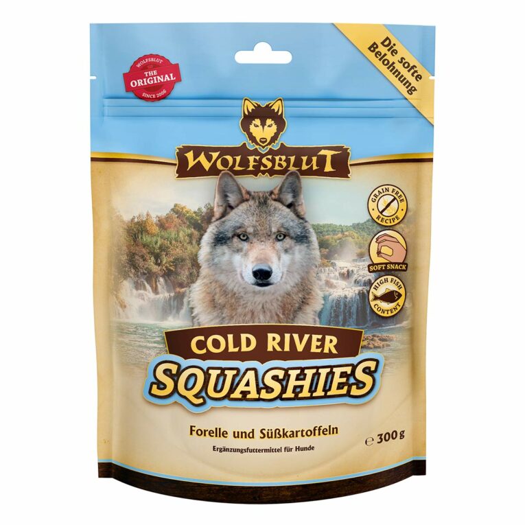 Günstig Wolfsblut Squashies Cold River 6x300g i mPreisvergleich in unserem Onlineshop auf Hundeliebe-shop.de kaufen.