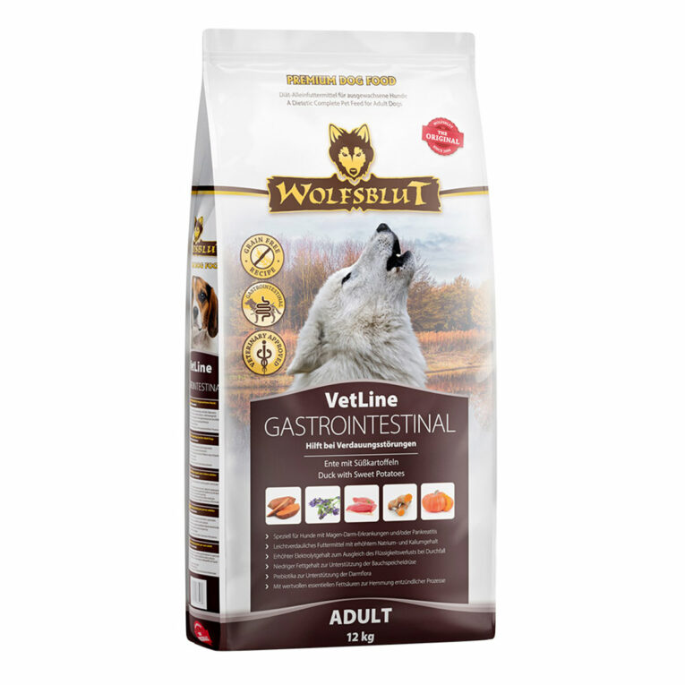 Günstig Wolfsblut VetLine Gastrointestinal Ente 12kg i mPreisvergleich in unserem Onlineshop auf Hundeliebe-shop.de kaufen.