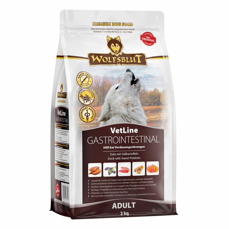 Günstig Wolfsblut VetLine Gastrointestinal Ente 2kg i mPreisvergleich in unserem Onlineshop auf Hundeliebe-shop.de kaufen.
