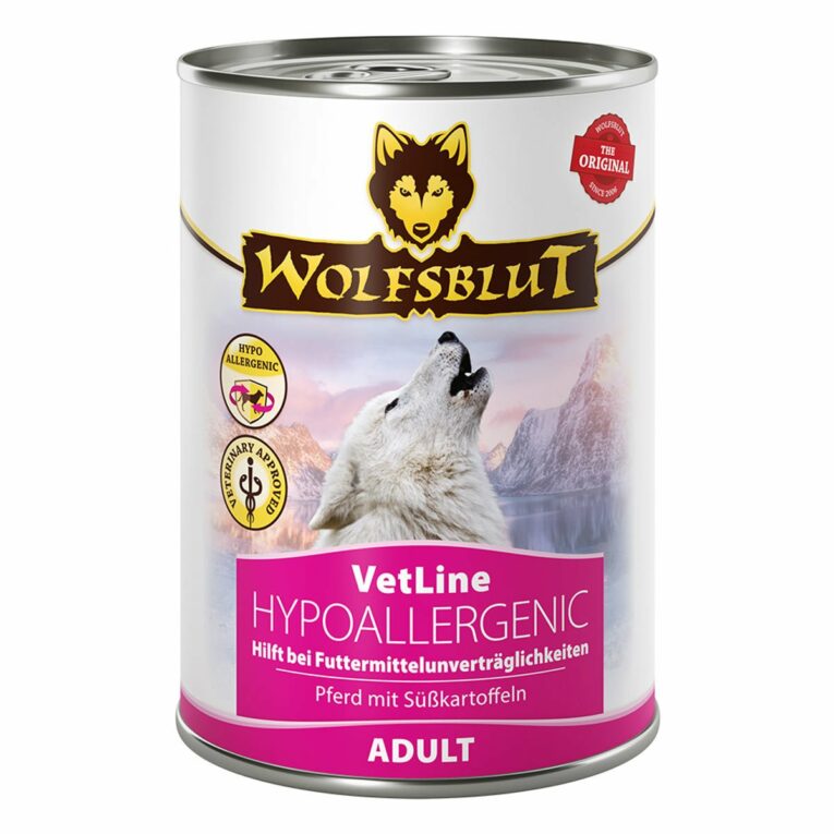 Günstig Wolfsblut VetLine Hypoallergenic – Pferd 6x395g i mPreisvergleich in unserem Onlineshop auf Hundeliebe-shop.de kaufen.