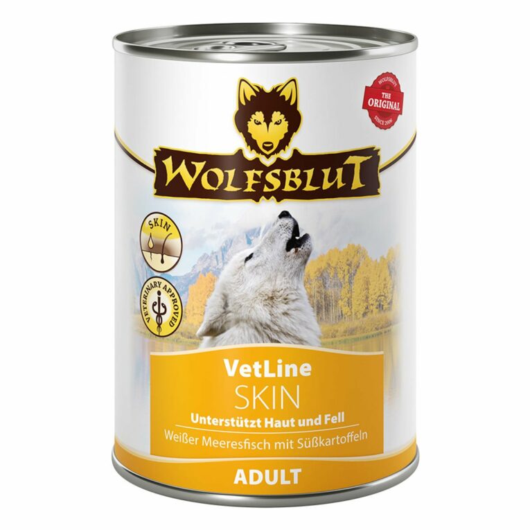 Günstig Wolfsblut VetLine Skin – Weißer Meeresfisch 6x395g i mPreisvergleich in unserem Onlineshop auf Hundeliebe-shop.de kaufen.