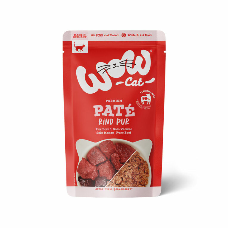 Günstig WOW CAT Adult Rind Pur 12x125g i mPreisvergleich in unserem Onlineshop auf Hundeliebe-shop.de kaufen.