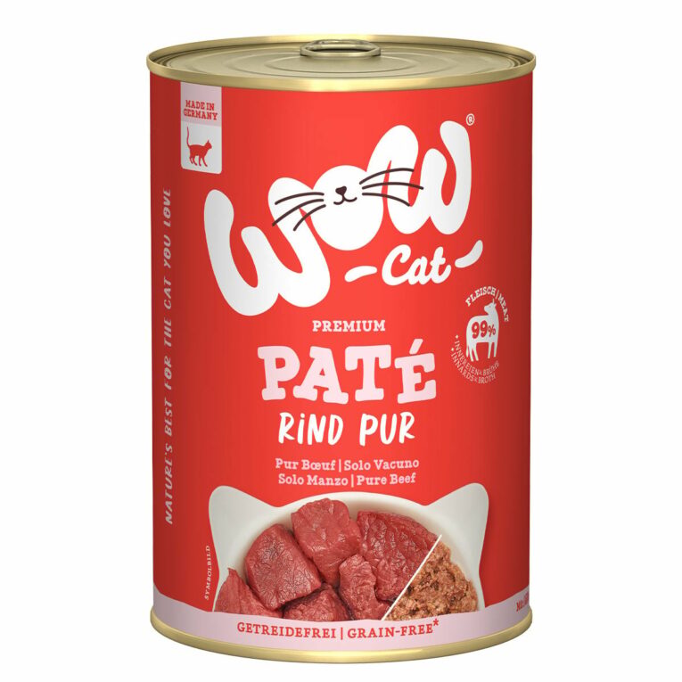 Günstig WOW CAT Adult Rind Pur 6x400g i mPreisvergleich in unserem Onlineshop auf Hundeliebe-shop.de kaufen.