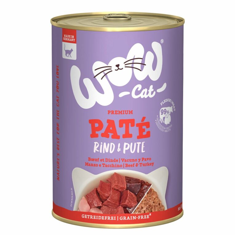 Günstig WOW CAT Adult Rind & Pute 6x400g i mPreisvergleich in unserem Onlineshop auf Hundeliebe-shop.de kaufen.