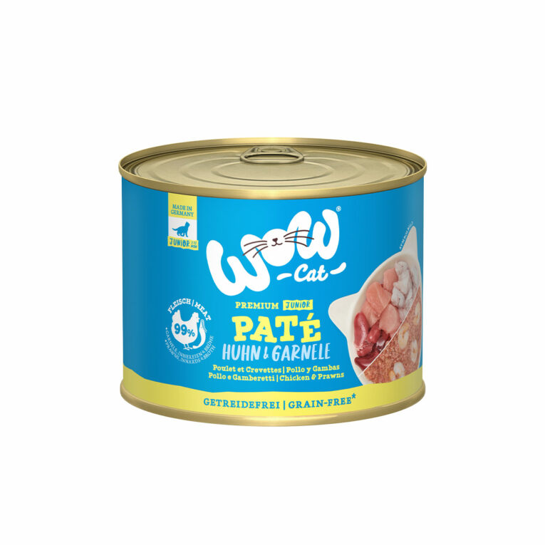 Günstig WOW CAT Junior Huhn & Garnele 6x200g i mPreisvergleich in unserem Onlineshop auf Hundeliebe-shop.de kaufen.