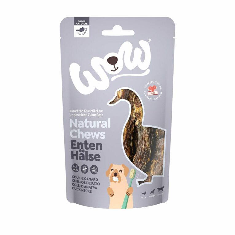 Günstig WOW Entenhälse 250g i mPreisvergleich in unserem Onlineshop auf Hundeliebe-shop.de kaufen.