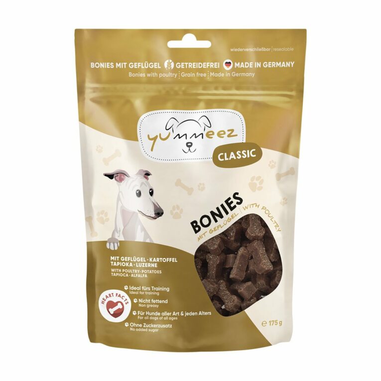 Günstig yummeez CLASSIC BONIES 175g Geflügel i mPreisvergleich in unserem Onlineshop auf Hundeliebe-shop.de kaufen.