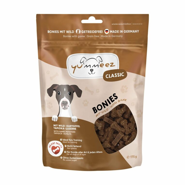Günstig yummeez CLASSIC BONIES 175g Wild i mPreisvergleich in unserem Onlineshop auf Hundeliebe-shop.de kaufen.