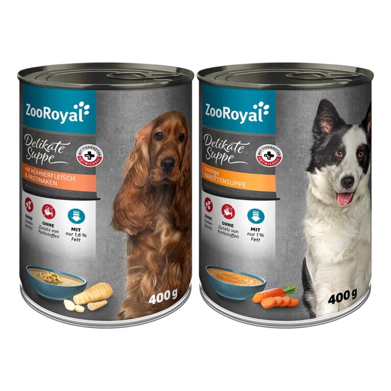 Günstig ZooRoyal Delikate Suppe Mixpaket 12x400g i mPreisvergleich in unserem Onlineshop auf Hundeliebe-shop.de kaufen.