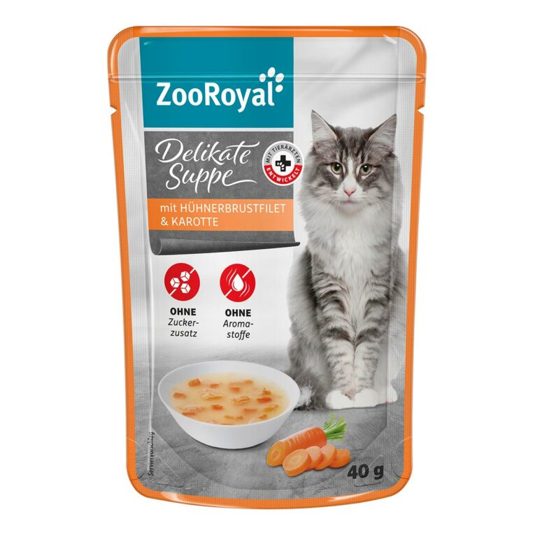 Günstig ZooRoyal Delikate Suppe Hühnerbrustfilet und Karotte 16x40g i mPreisvergleich in unserem Onlineshop auf Hundeliebe-shop.de kaufen.