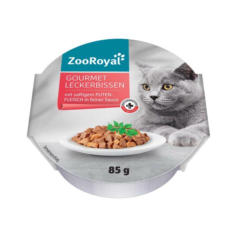 Günstig ZooRoyal Gourmet Leckerbissen mit saftigem Putenfleisch in feiner Sauce 12x85g i mPreisvergleich in unserem Onlineshop auf Hundeliebe-shop.de kaufen.