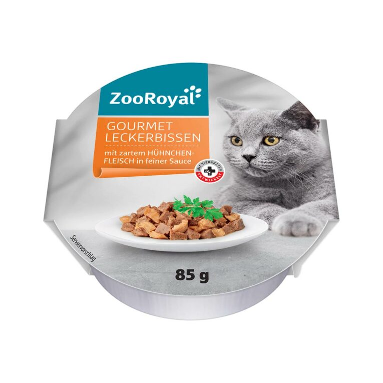 Günstig ZooRoyal Gourmet Leckerbissen mit zartem Hühnchenfleisch in feiner Sauce 12x85g i mPreisvergleich in unserem Onlineshop auf Hundeliebe-shop.de kaufen.