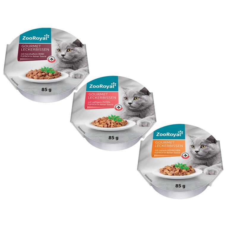 Günstig ZooRoyal Gourmet Leckerbissen Mixpaket 18x85g i mPreisvergleich in unserem Onlineshop auf Hundeliebe-shop.de kaufen.