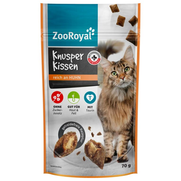Günstig ZooRoyal Knusperkissen reich an Huhn 4x70g i mPreisvergleich in unserem Onlineshop auf Hundeliebe-shop.de kaufen.