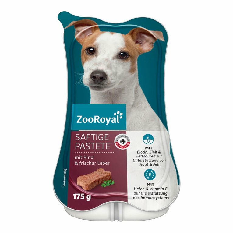 Günstig ZooRoyal Saftige Pastete mit Rind & Leber 15x175g i mPreisvergleich in unserem Onlineshop auf Hundeliebe-shop.de kaufen.