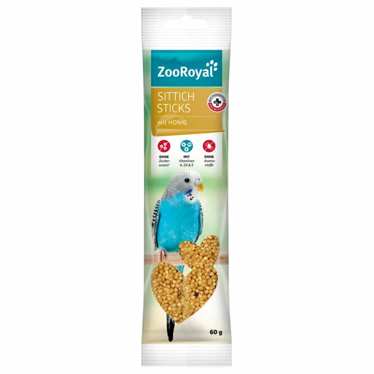 Günstig ZooRoyal Sittichsticks mit Honig 7x60g i mPreisvergleich in unserem Onlineshop auf Hundeliebe-shop.de kaufen.