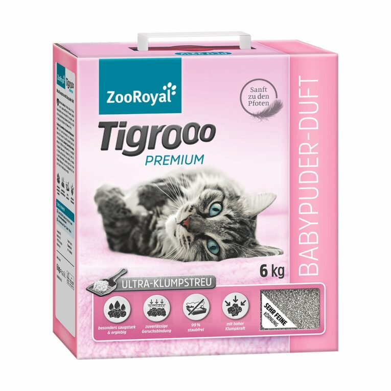 Günstig ZooRoyal Tigrooo mit Babypuderduft 6kg i mPreisvergleich in unserem Onlineshop auf Hundeliebe-shop.de kaufen.