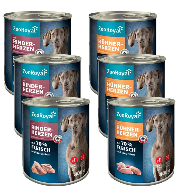 Günstig ZooRoyal Herzen Mixpaket 6x800g i mPreisvergleich in unserem Onlineshop auf Hundeliebe-shop.de kaufen.