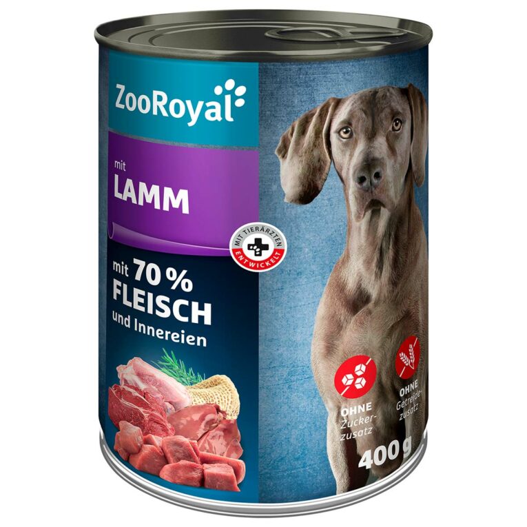 Günstig ZooRoyal Hunde-Nassfutter mit Lamm 6x400g i mPreisvergleich in unserem Onlineshop auf Hundeliebe-shop.de kaufen.
