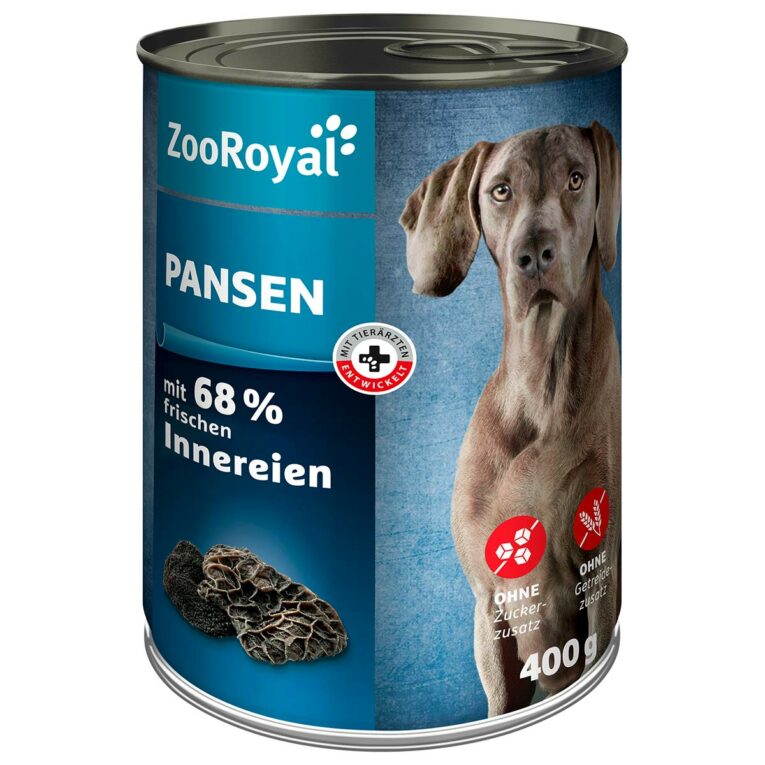 Günstig ZooRoyal Hunde-Nassfutter mit Pansen 6x400g i mPreisvergleich in unserem Onlineshop auf Hundeliebe-shop.de kaufen.