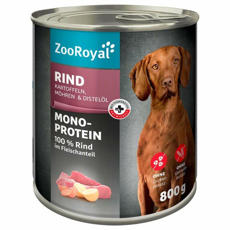 Günstig ZooRoyal Mono-Protein Rind 6x800g i mPreisvergleich in unserem Onlineshop auf Hundeliebe-shop.de kaufen.