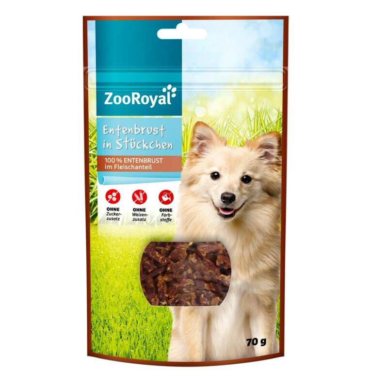Günstig ZooRoyal Entenbrust in Stückchen 3x70g i mPreisvergleich in unserem Onlineshop auf Hundeliebe-shop.de kaufen.