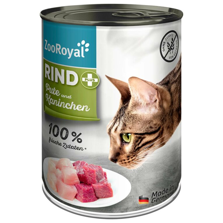 Günstig ZooRoyal Katze Rind + Pute & Kaninchen 12x400g i mPreisvergleich in unserem Onlineshop auf Hundeliebe-shop.de kaufen.