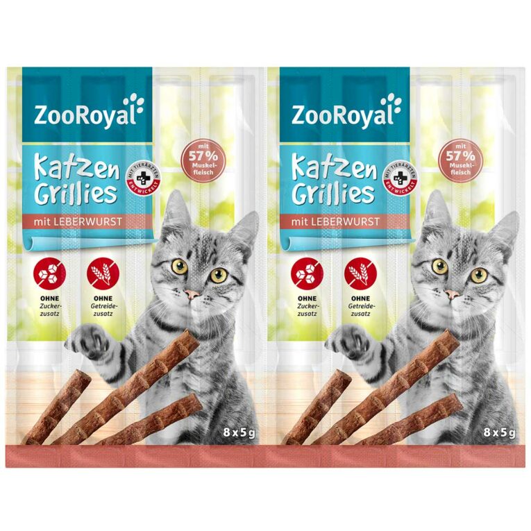 Günstig ZooRoyal Katzen-Grillies mit Leberwurst 32x5g i mPreisvergleich in unserem Onlineshop auf Hundeliebe-shop.de kaufen.