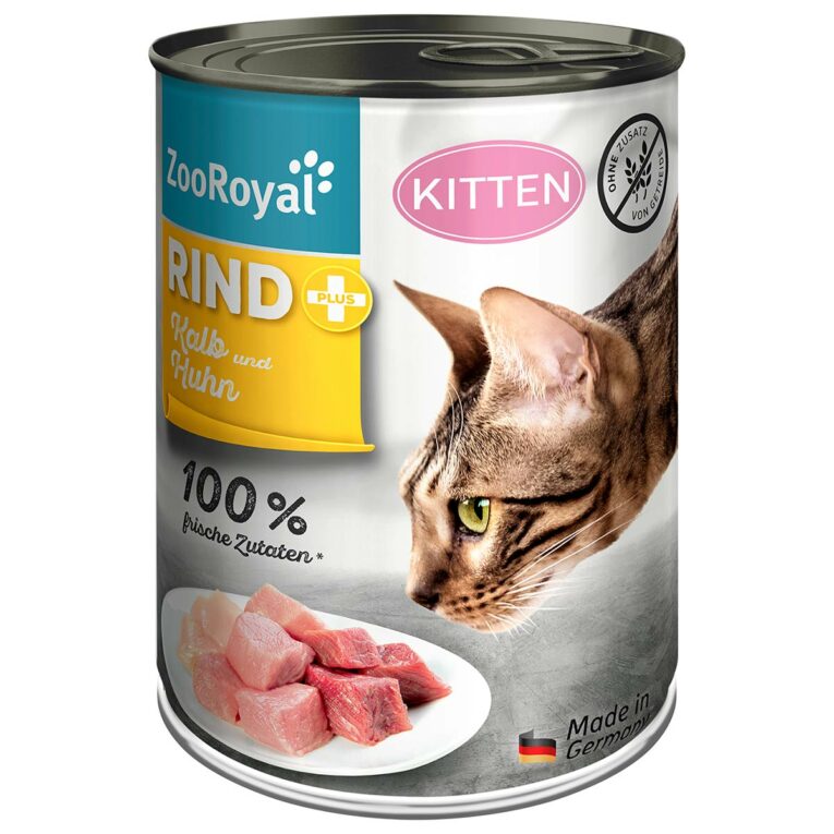 Günstig ZooRoyal Kitten Rind + Kalb & Huhn 12x400g i mPreisvergleich in unserem Onlineshop auf Hundeliebe-shop.de kaufen.