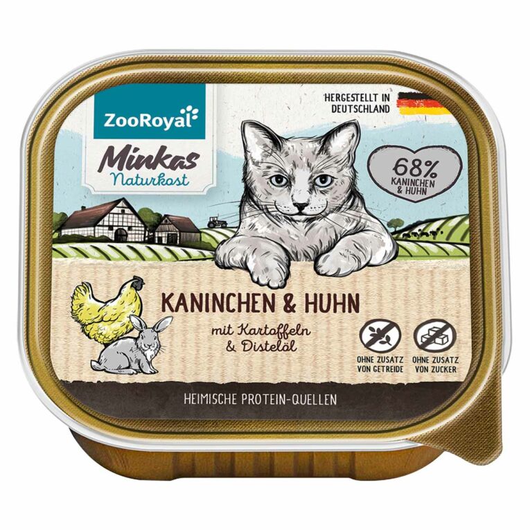 Günstig ZooRoyal Minkas Naturkost Kaninchen und Huhn mit Kartoffeln 16x100g i mPreisvergleich in unserem Onlineshop auf Hundeliebe-shop.de kaufen.