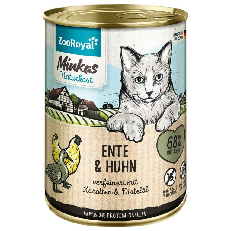 Günstig ZooRoyal Minkas Naturkost Ente und Huhn mit Karotten 12x400g i mPreisvergleich in unserem Onlineshop auf Hundeliebe-shop.de kaufen.