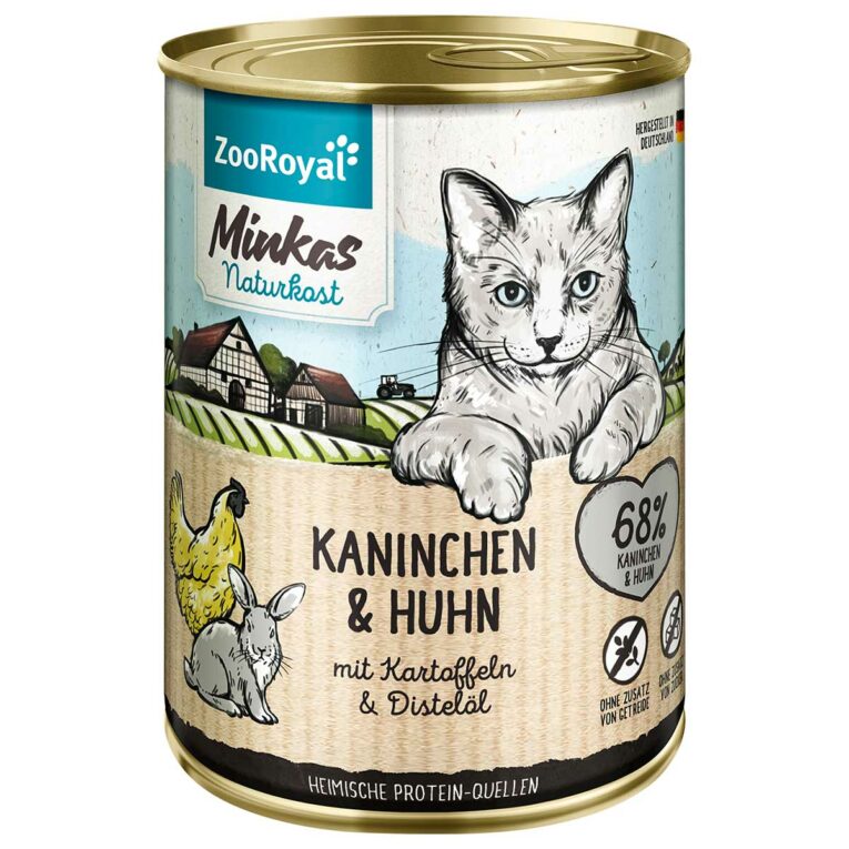 Günstig ZooRoyal Minkas Kaninchen und Huhn mit Kartoffeln 12x400g i mPreisvergleich in unserem Onlineshop auf Hundeliebe-shop.de kaufen.