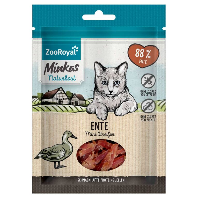 Günstig ZooRoyal Minkas Naturkost Mini Streifen Ente 3x50g i mPreisvergleich in unserem Onlineshop auf Hundeliebe-shop.de kaufen.