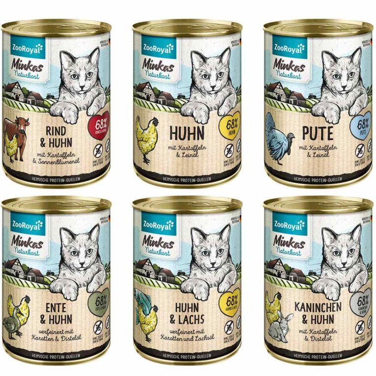 Günstig ZooRoyal Minkas Naturkost Mixpaket 6x400g i mPreisvergleich in unserem Onlineshop auf Hundeliebe-shop.de kaufen.