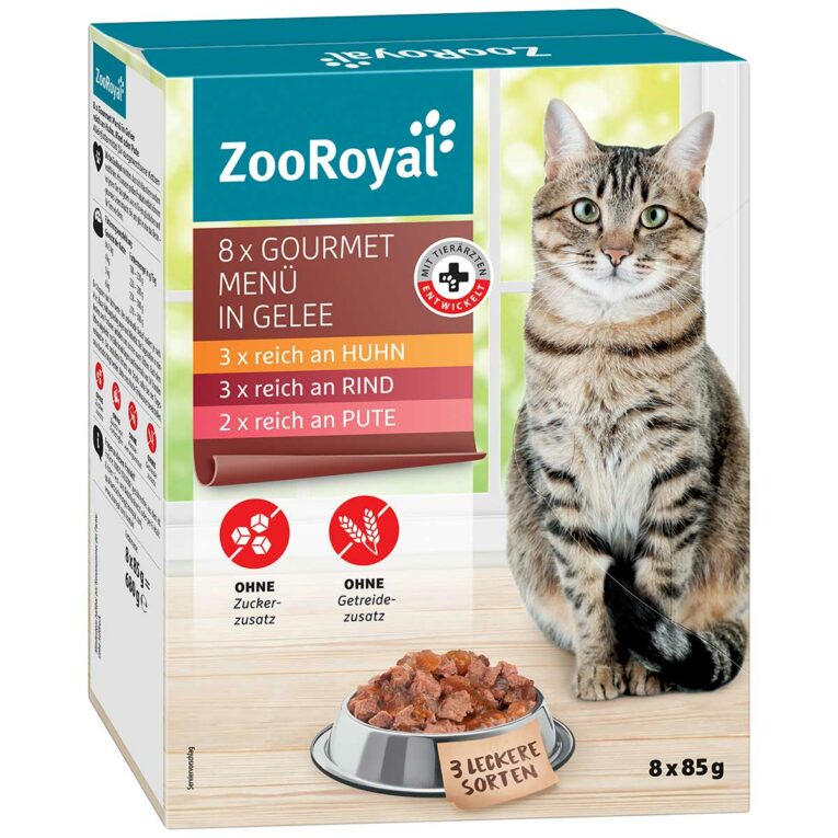 Günstig ZooRoyal Multipack Gourmet Menü in Gelee 8x85g i mPreisvergleich in unserem Onlineshop auf Hundeliebe-shop.de kaufen.
