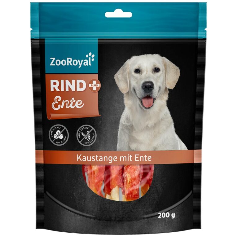 Günstig ZooRoyal Rind+ Kaustange mit Ente 200g i mPreisvergleich in unserem Onlineshop auf Hundeliebe-shop.de kaufen.