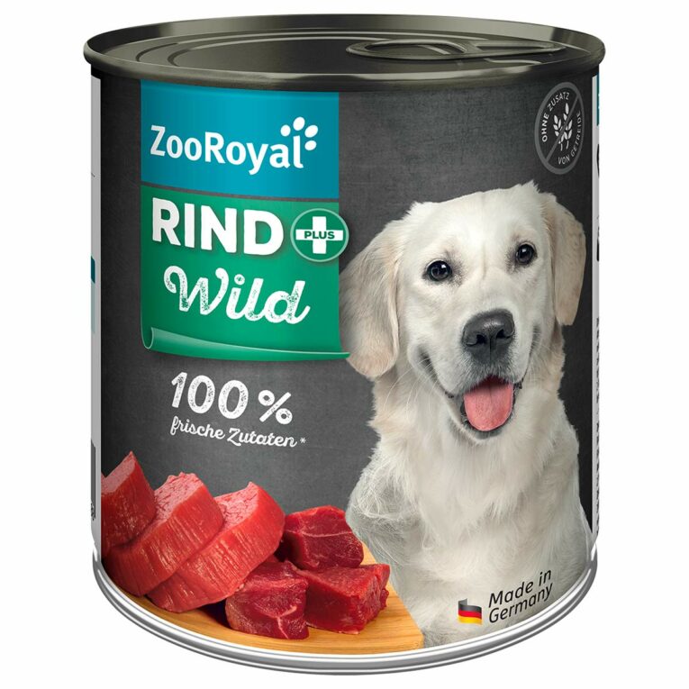 Günstig ZooRoyal Rind + Wild 6x800g i mPreisvergleich in unserem Onlineshop auf Hundeliebe-shop.de kaufen.