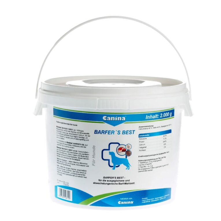 Günstig Canina Pharma Barfer’s Best Pulver 2kg i mPreisvergleich in unserem Onlineshop auf Hundeliebe-shop.de kaufen.