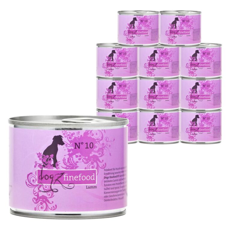 Günstig dogz finefood No. 10 Lamm 12x200g i mPreisvergleich in unserem Onlineshop auf Hundeliebe-shop.de kaufen.