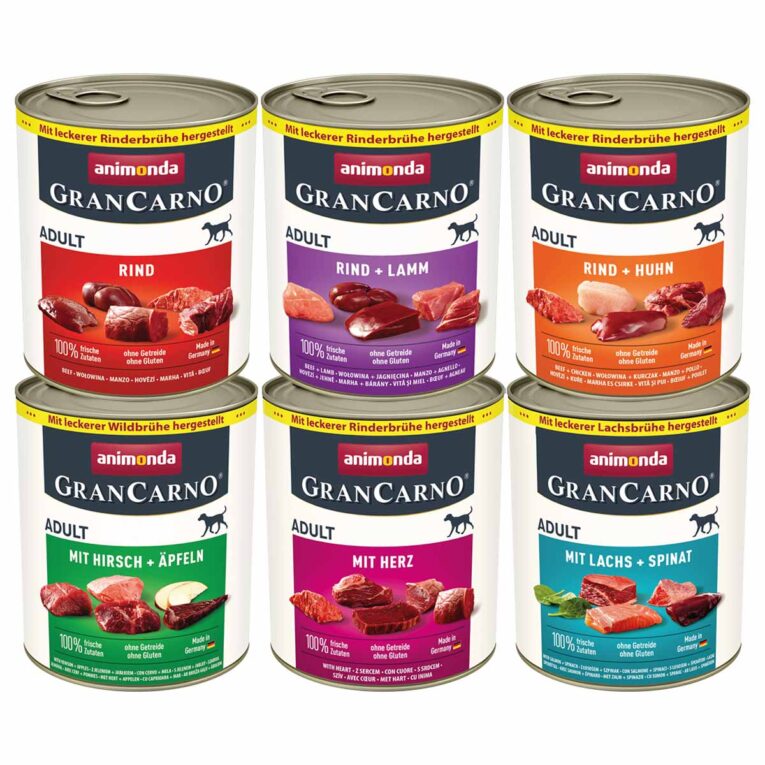 Günstig animonda GranCarno Adult 6x800g Herzhafte Variation Mixpack II i mPreisvergleich in unserem Onlineshop auf Hundeliebe-shop.de kaufen.