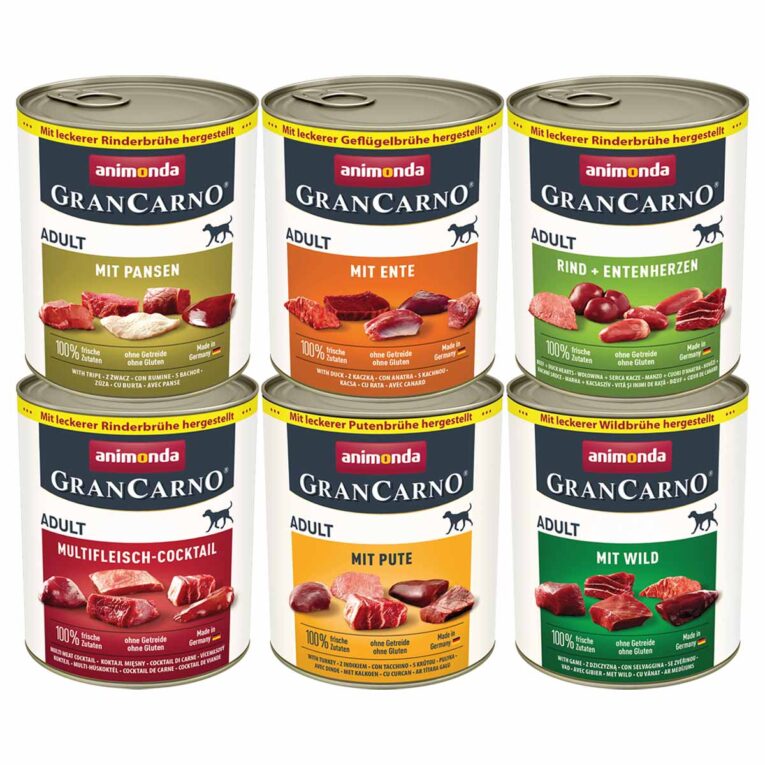 Günstig animonda GranCarno Adult 6x800g Kräftige Variation Mixpack II i mPreisvergleich in unserem Onlineshop auf Hundeliebe-shop.de kaufen.